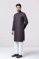 Regular Fit Jacquard Cotton Semi-Formal Panjabi
