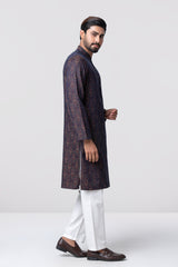 Regular Fit Jacquard Cotton Semi-Formal Panjabi