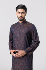 Regular Fit Jacquard Cotton Semi-Formal Panjabi