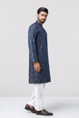 Regular Fit Jacquard Cotton Semi-Formal Panjabi