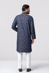 Regular Fit Jacquard Cotton Semi-Formal Panjabi