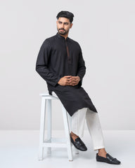 Regular Fit Embroidered Semi-Formal Panjabi
