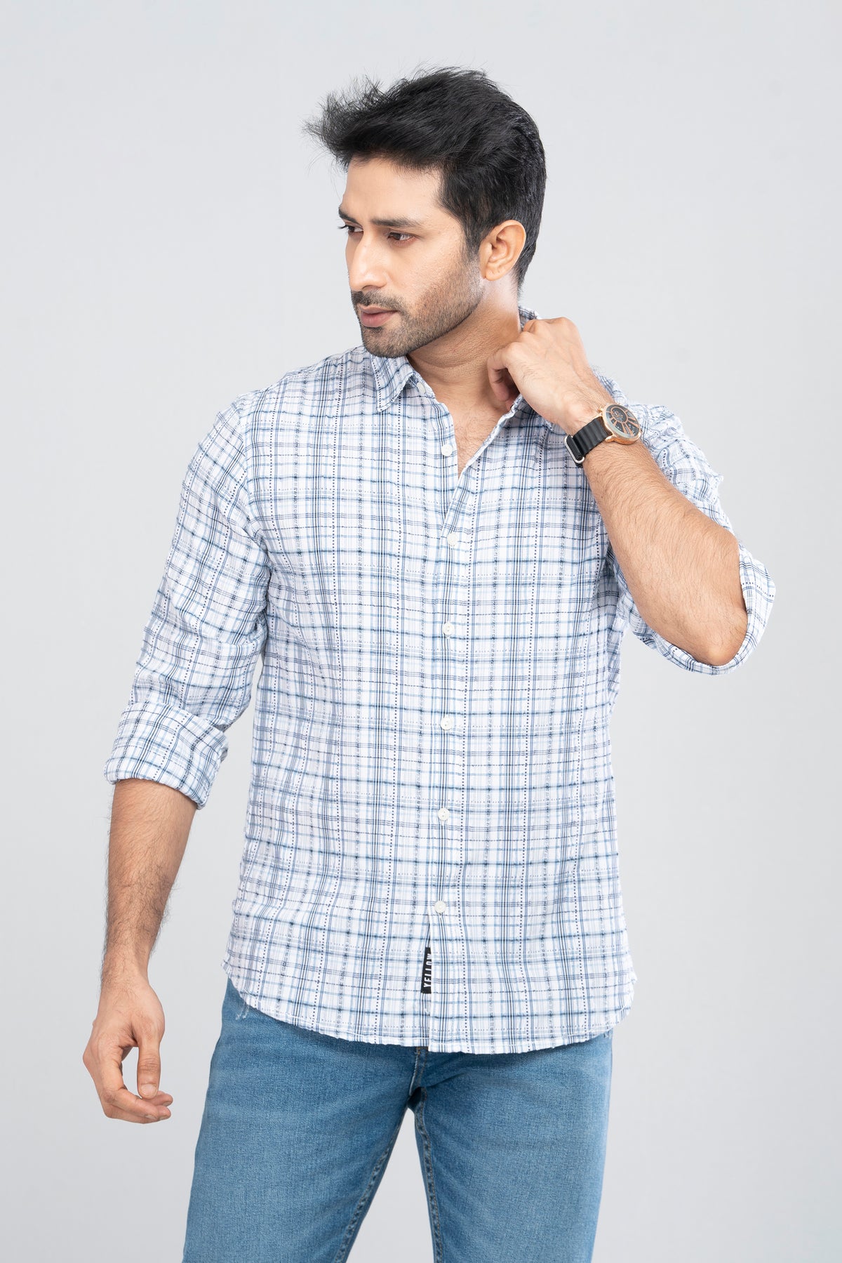 Regular Fit Checkered Casual Shirt