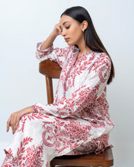 Women's Printed Two-Piece Ethnic Set