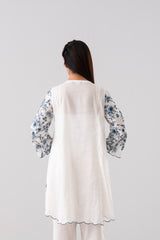 Smart Fit Floral Embroidered Semi-Formal Ethnic Set