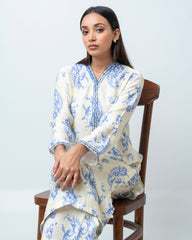 Women's Printed Two-Piece Ethnic Set