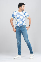 Slim Fit Mid Blue Jeans