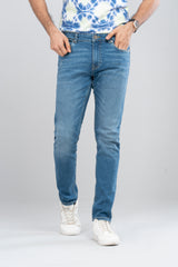 Slim Fit Mid Blue Jeans
