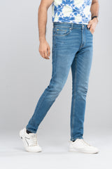 Slim Fit Mid Blue Jeans