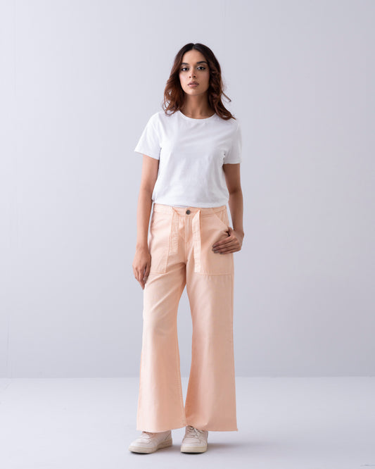 Wide Leg Twill Pants