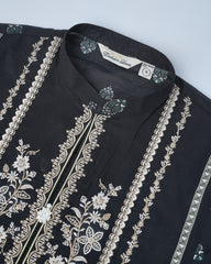 Relaxed Fit Printed Three-Piece Lawn with Silk Dupatta