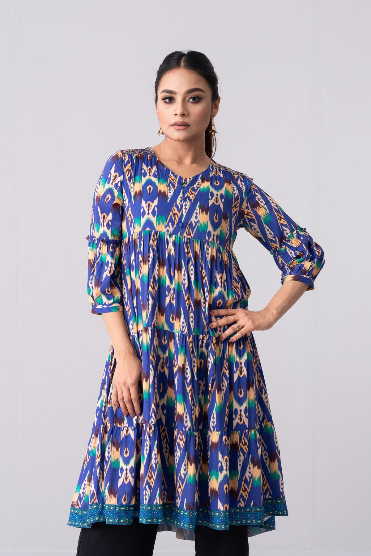 Long-Length Smart Fit Ethnic Kurta - One Piece