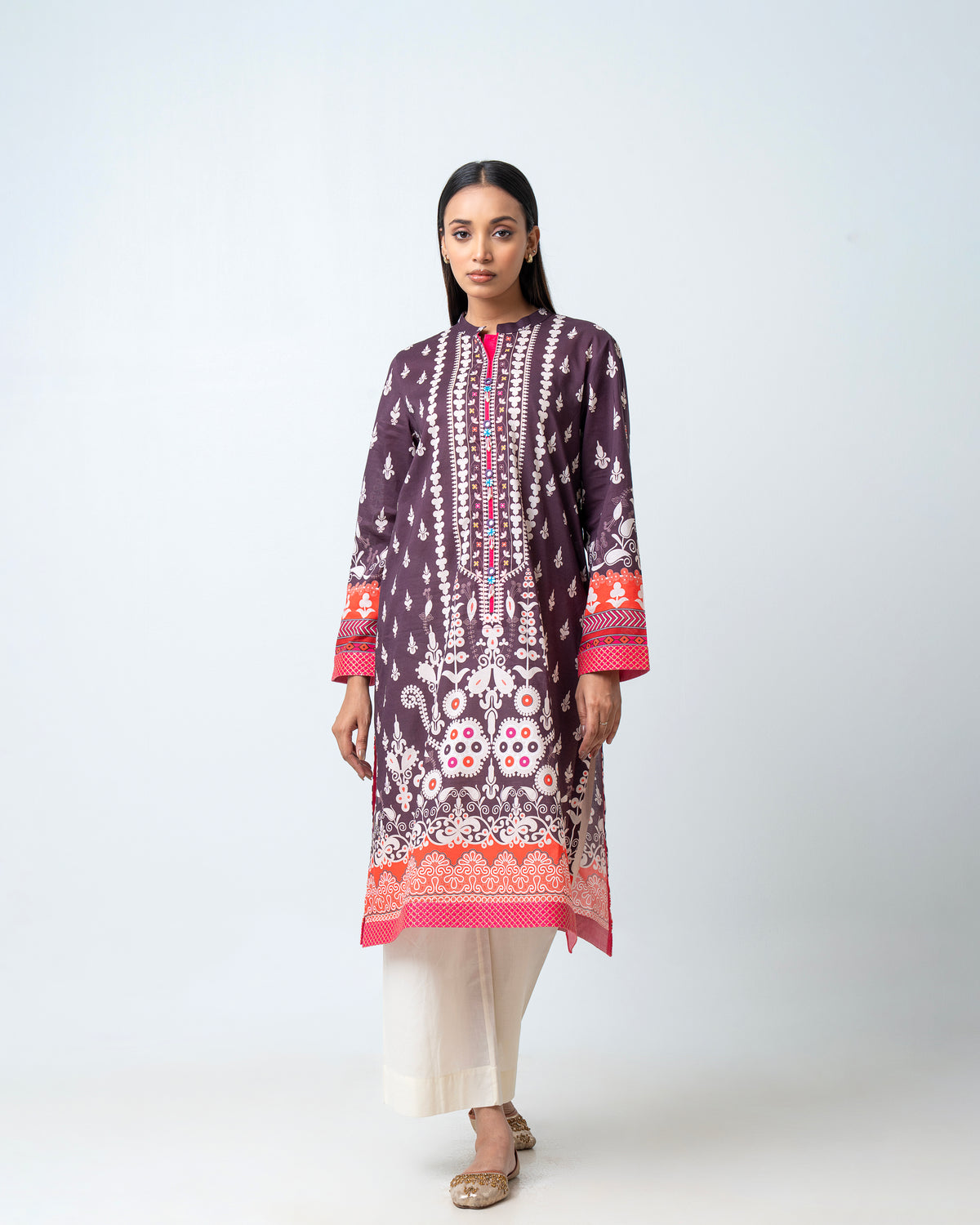 Smart Fit Embroidered One Piece Lawn Kurti
