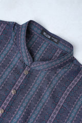 Regular Fit Jacquard Cotton Semi-Formal Panjabi