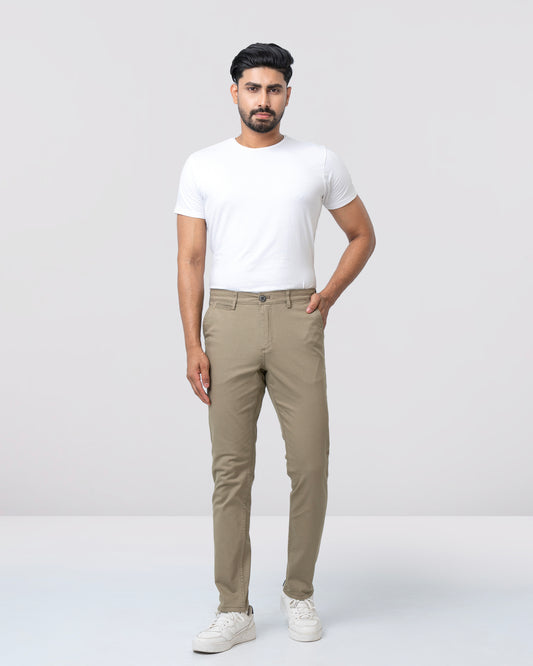 Slim Fit Solid Chinos