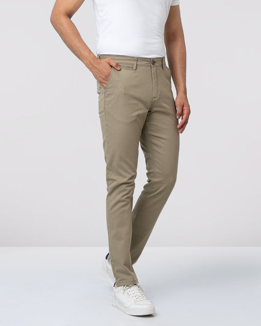 Slim Fit Solid Chinos