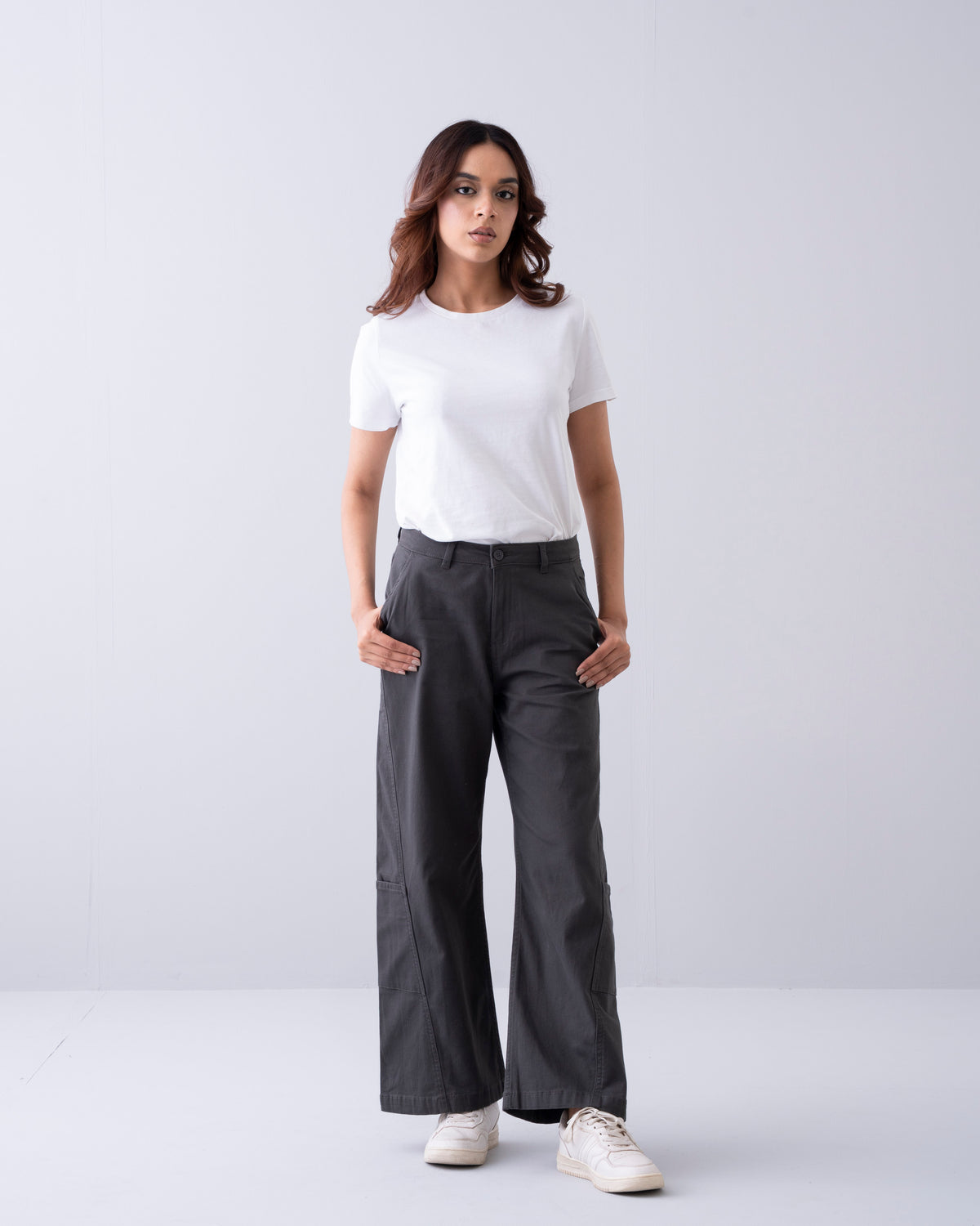 Wide Leg Twill Pant