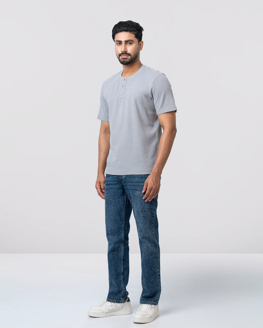 Relaxed Fit Henley T-Shirt