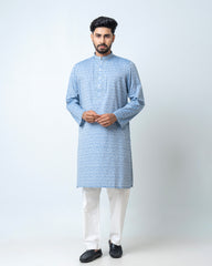 Regular Fit Printed Semi-Formal Panjabi