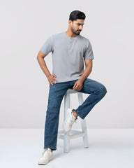 Relaxed Fit Henley T-Shirt