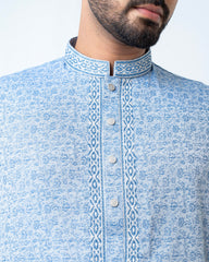 Regular Fit Printed Semi-Formal Panjabi