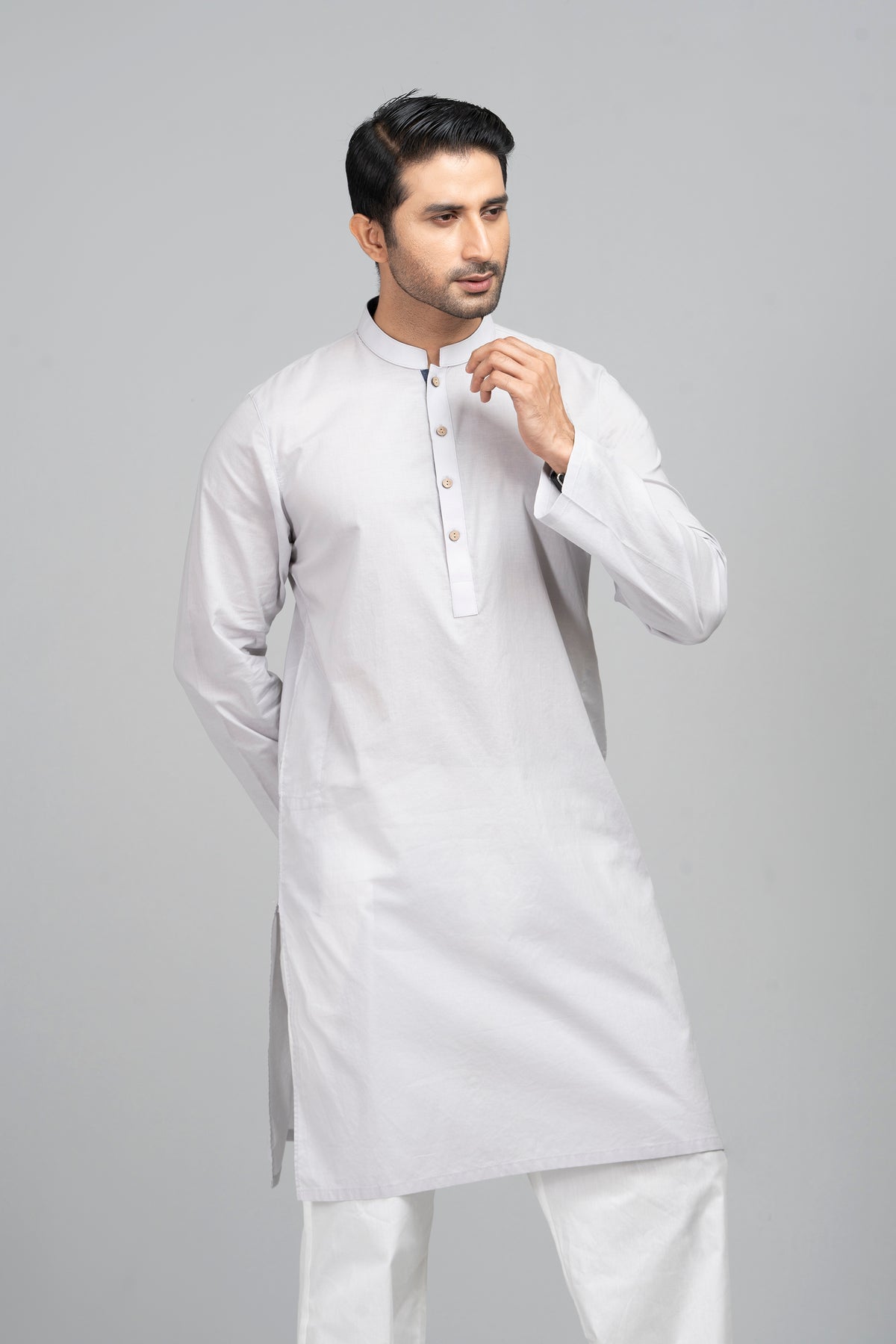 Regular Fit Solid Dyed Cotton Panjabi