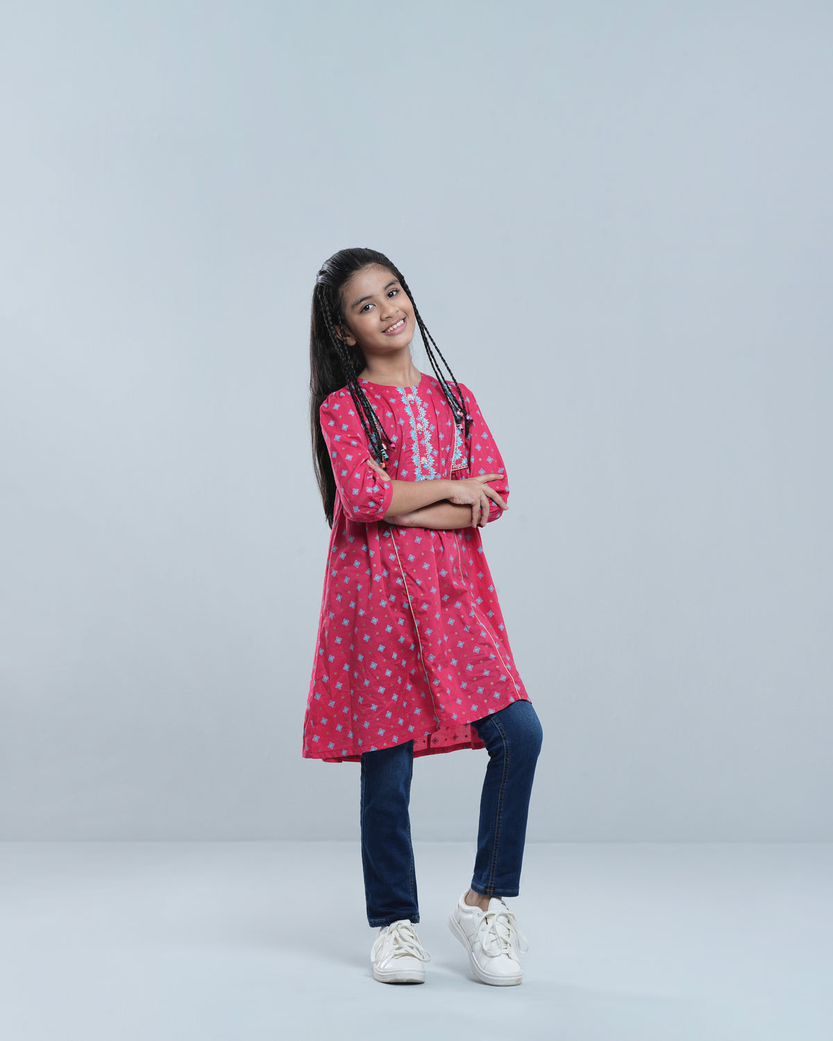 Princess Embroidered Ethnic Kurti (6-8 Years)