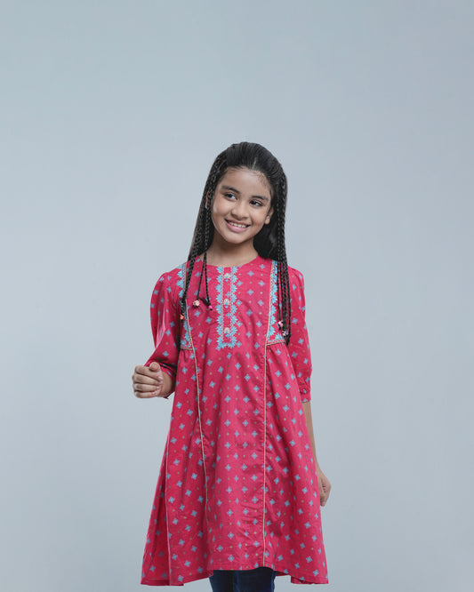 Princess Embroidered Ethnic Kurti (2-4 Years)