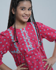 Princess Embroidered Ethnic Kurti (6-8 Years)
