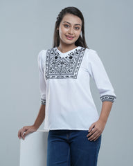 Junior Girls' Embroidered Fashion Top (10-14 Years)