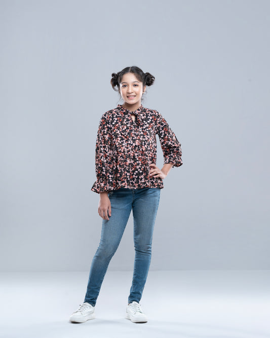 Junior Girls' Western Fashion Top (10-14 Years)