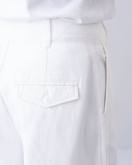 Wide-Leg Twill Pants