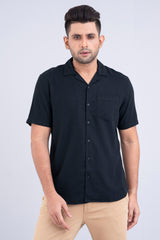 Regular Fit Casual Cotton Shirt with Lapel Collar