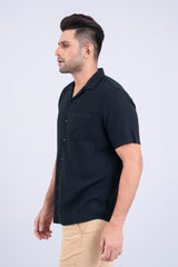 Regular Fit Casual Cotton Shirt with Lapel Collar