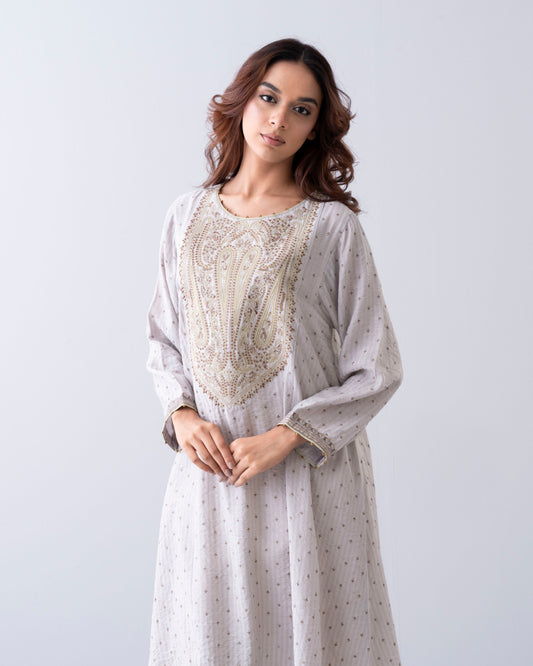 Smart Fit Embroidered Two-Piece Semi Formal Ethnic Set