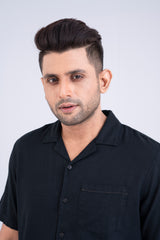 Regular Fit Casual Cotton Shirt with Lapel Collar