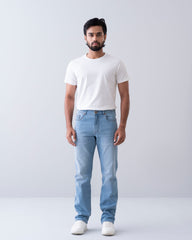 Straight Fit Blue Jeans