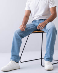 Straight Fit Blue Jeans
