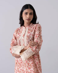 Smart Fit Embroidered Three-Piece Lawn with Chiffon Dupatta