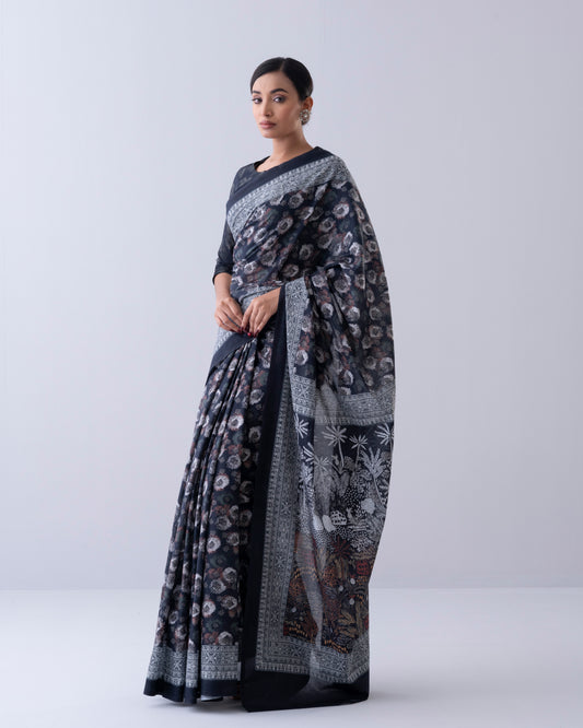 Digital Printed Cotton Saree