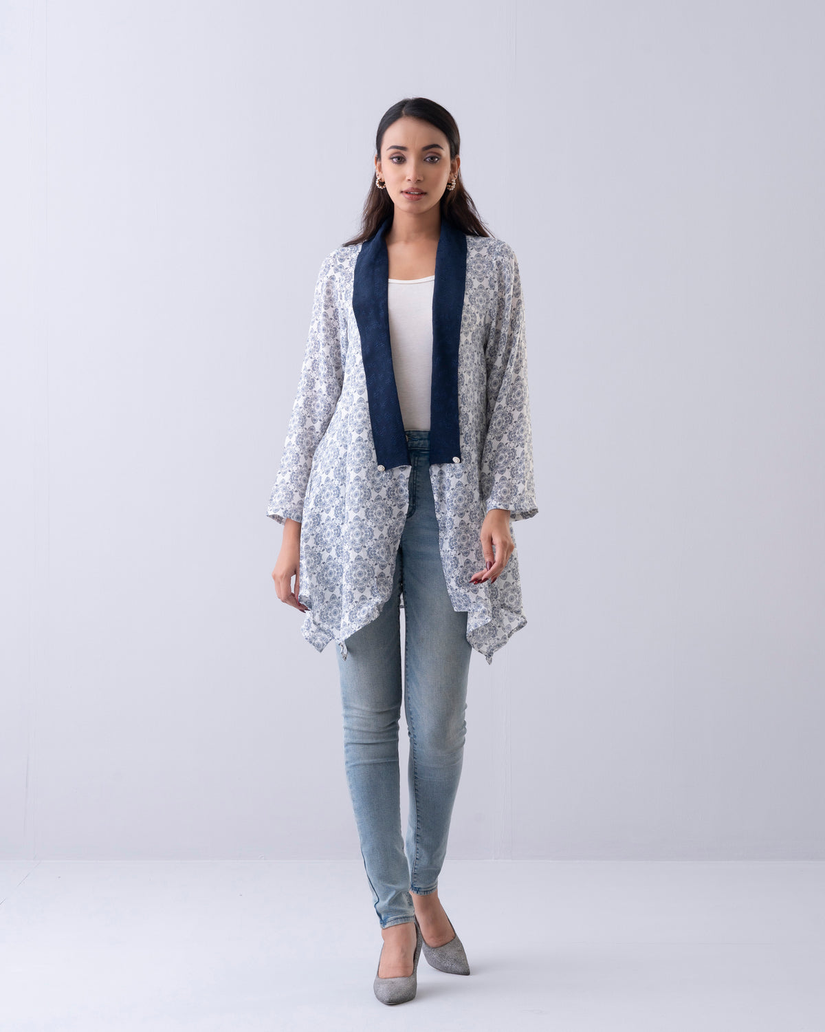 Floral Printed Bolero Top