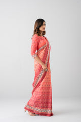 Digital Printed Cotton Saree