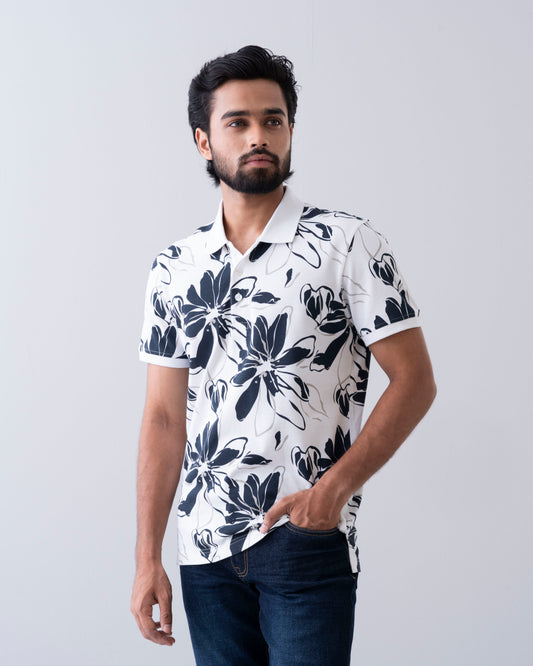 Regular Fit Printed Polo Shirt