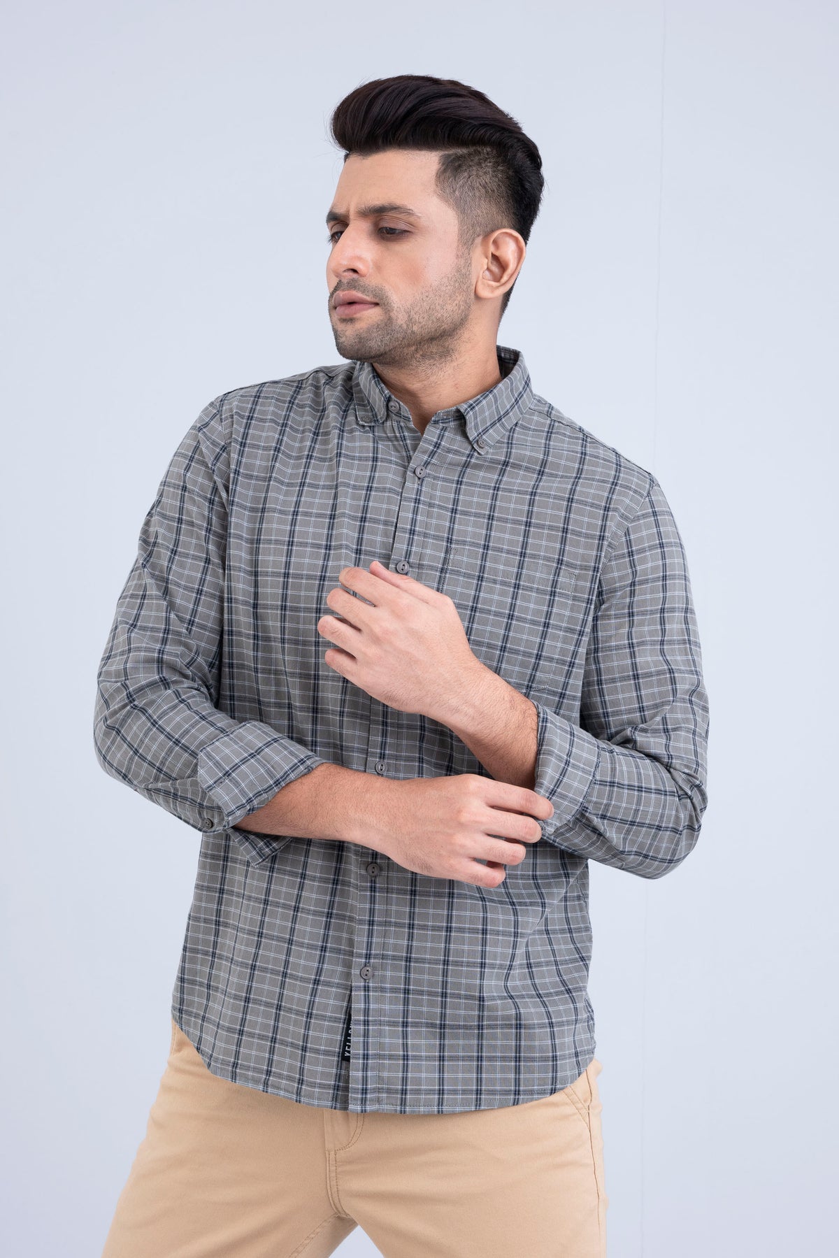 Regular Fit Checkered Casual Cotton Shirt