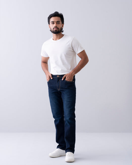 Straight Fit Blue Jeans