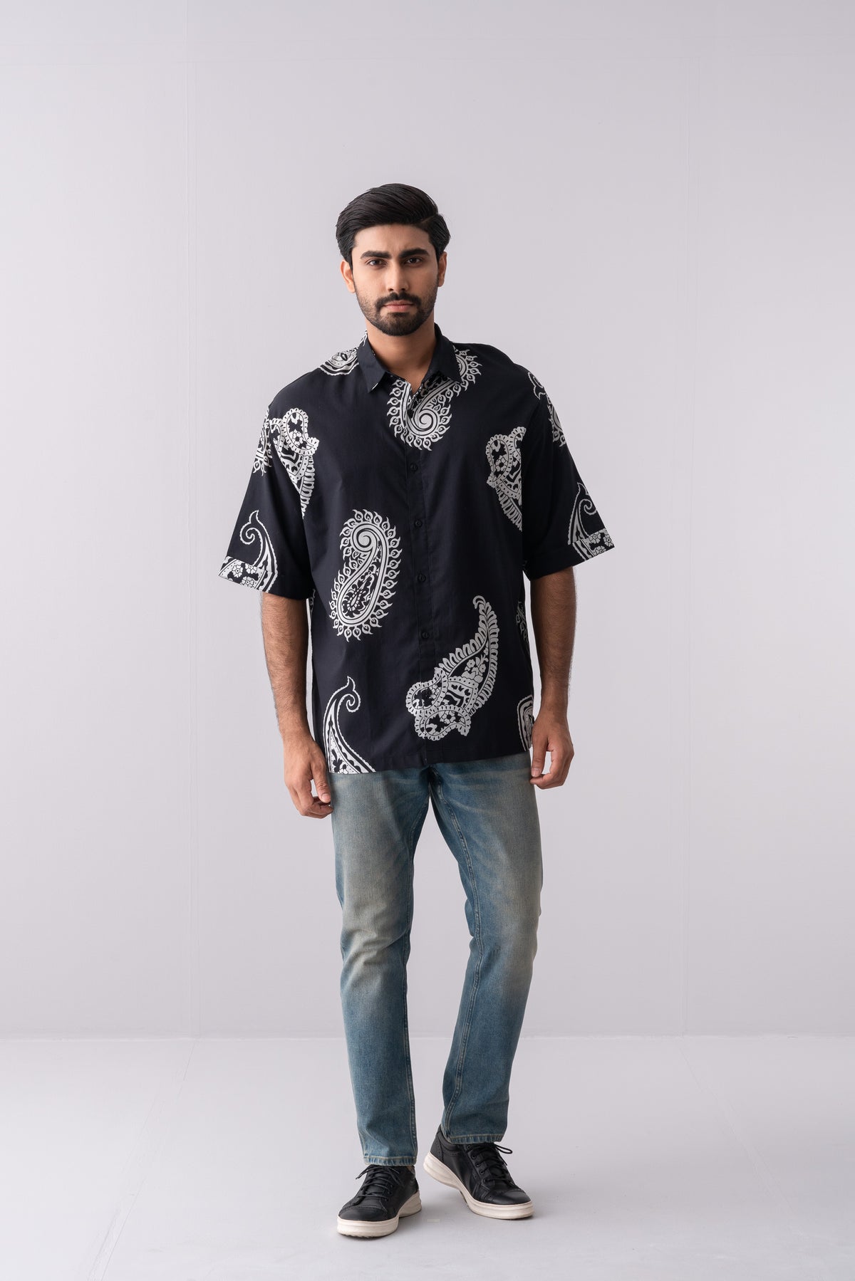 Baggy Fit Printed Casual Shirt