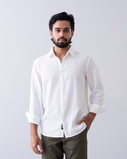 Regular Fit Solid Casual Shirt