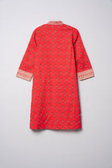 Mid-Length Embroidered Relaxed Fit Ethnic Kurta - One Piece