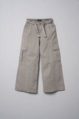 Wide-Leg Soluble Dyed Twill Pants