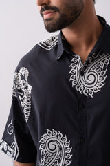 Baggy Fit Printed Casual Shirt